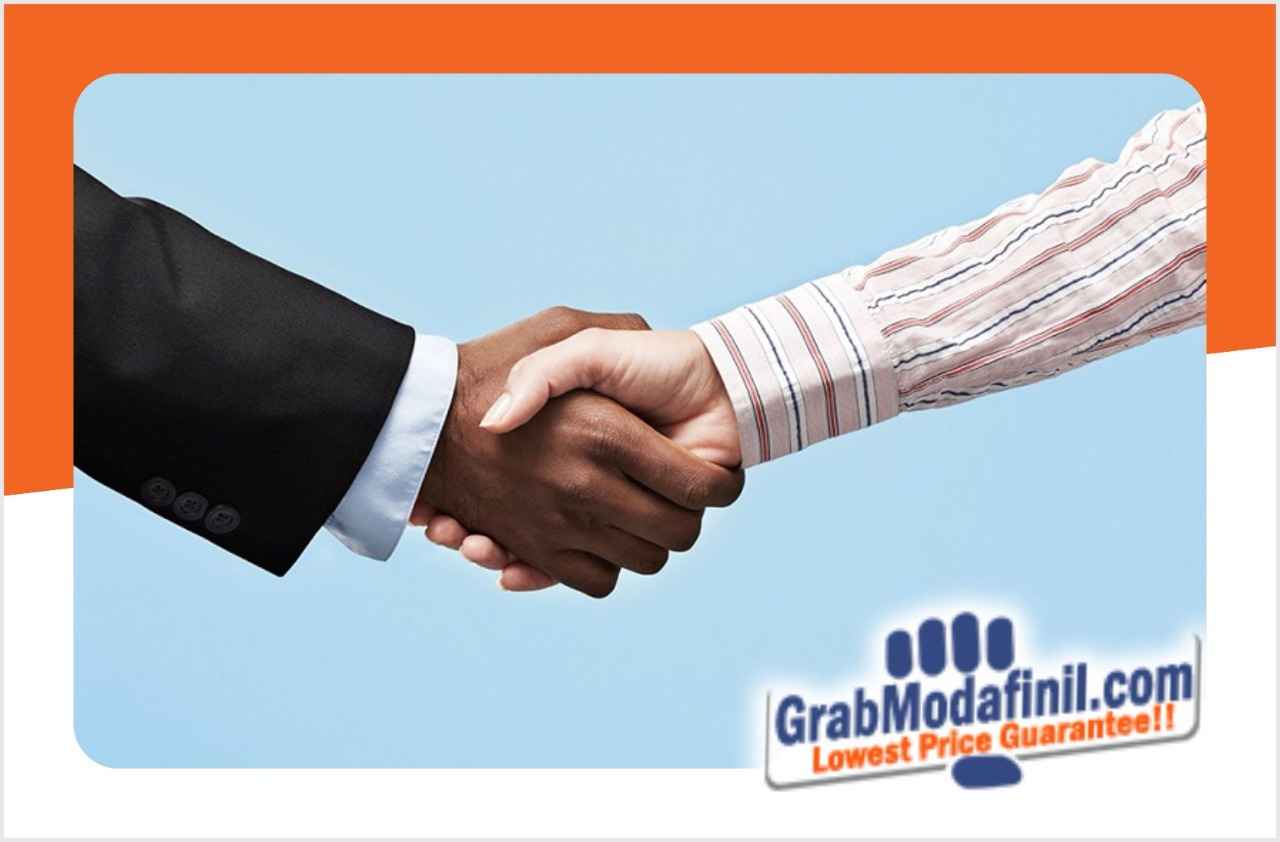 Hand shak grabmodafinil logo